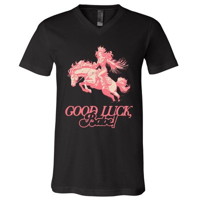 Good Luck Babe Retro 90s Birthday V-Neck T-Shirt