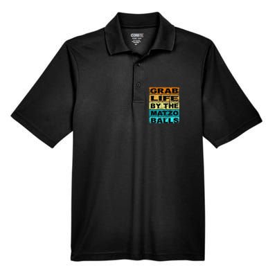 Grab Life By The Matzo Balls Kosher Passover Men's Origin Performance Pique Polo