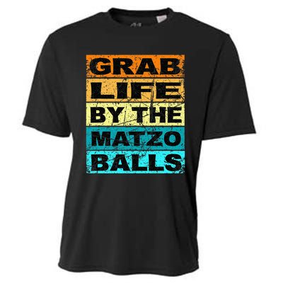 Grab Life By The Matzo Balls Kosher Passover Cooling Performance Crew T-Shirt