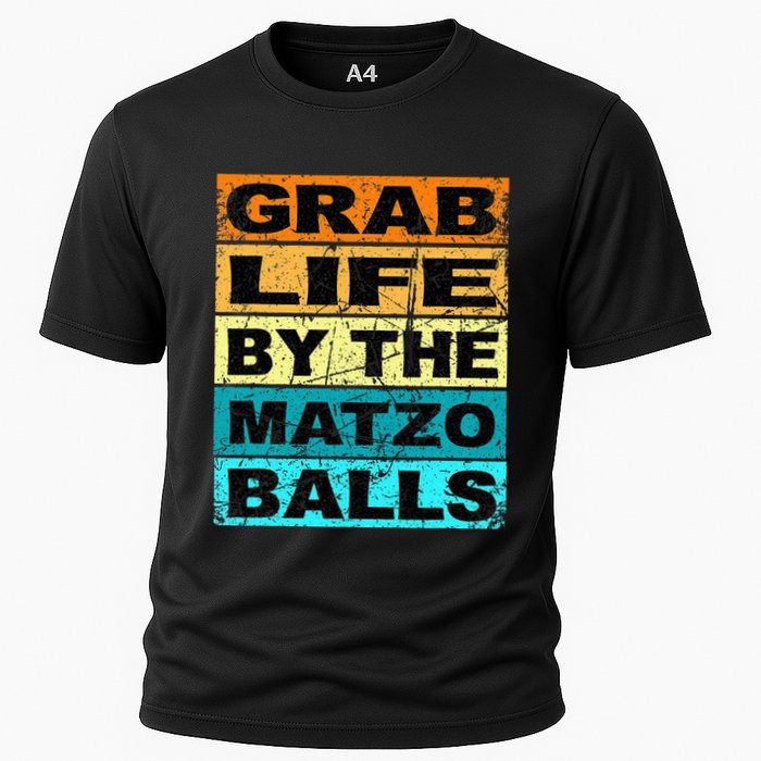 Grab Life By The Matzo Balls Kosher Passover Cooling Performance Crew T-Shirt