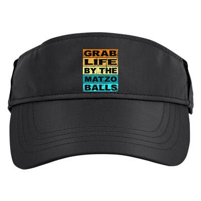Grab Life By The Matzo Balls Kosher Passover Adult Drive Performance Visor