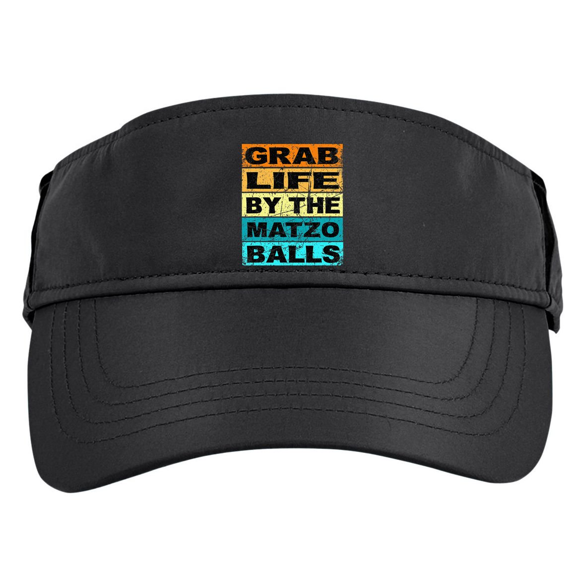Grab Life By The Matzo Balls Kosher Passover Adult Drive Performance Visor