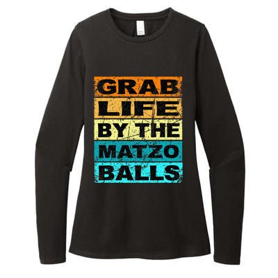 Grab Life By The Matzo Balls Kosher Passover Womens CVC Long Sleeve Shirt