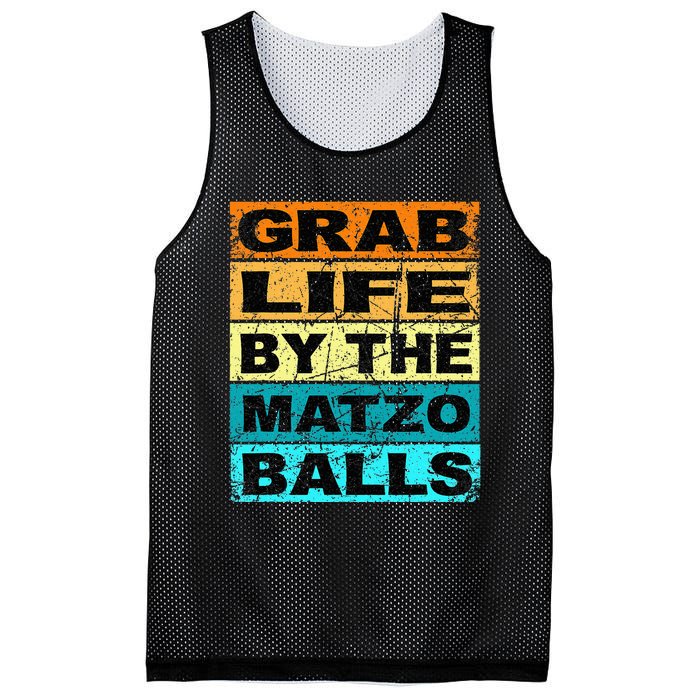 Grab Life By The Matzo Balls Kosher Passover Mesh Reversible Basketball Jersey Tank