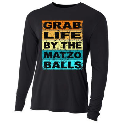 Grab Life By The Matzo Balls Kosher Passover Cooling Performance Long Sleeve Crew