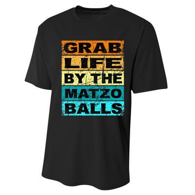 Grab Life By The Matzo Balls Kosher Passover Performance Sprint T-Shirt