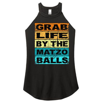 Grab Life By The Matzo Balls Kosher Passover Women’s Perfect Tri Rocker Tank