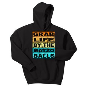 Grab Life By The Matzo Balls Kosher Passover Kids Hoodie