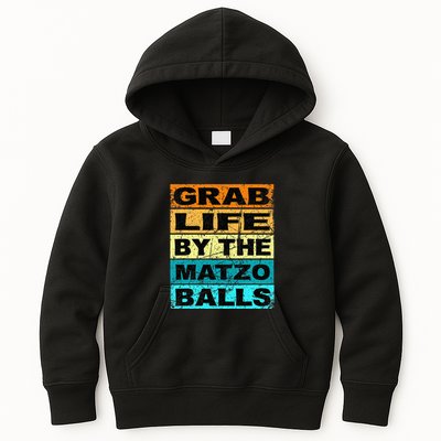 Grab Life By The Matzo Balls Kosher Passover Kids Hoodie