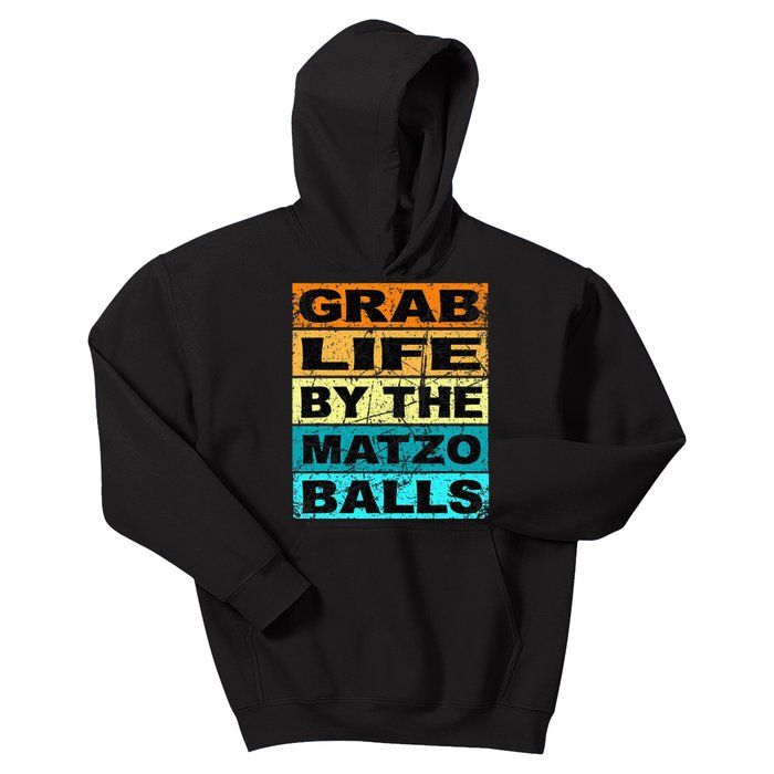 Grab Life By The Matzo Balls Kosher Passover Kids Hoodie