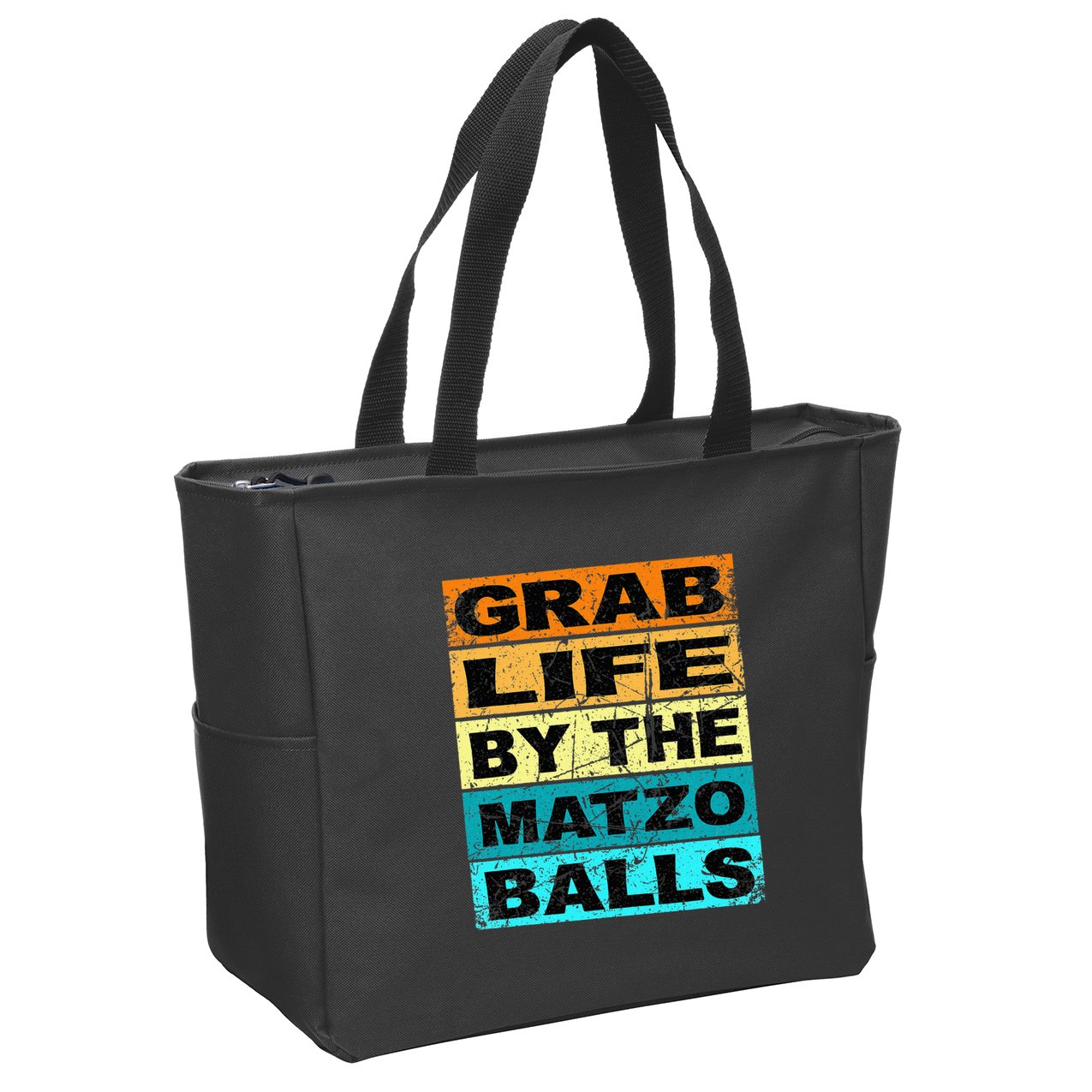 Grab Life By The Matzo Balls Kosher Passover Zip Tote Bag