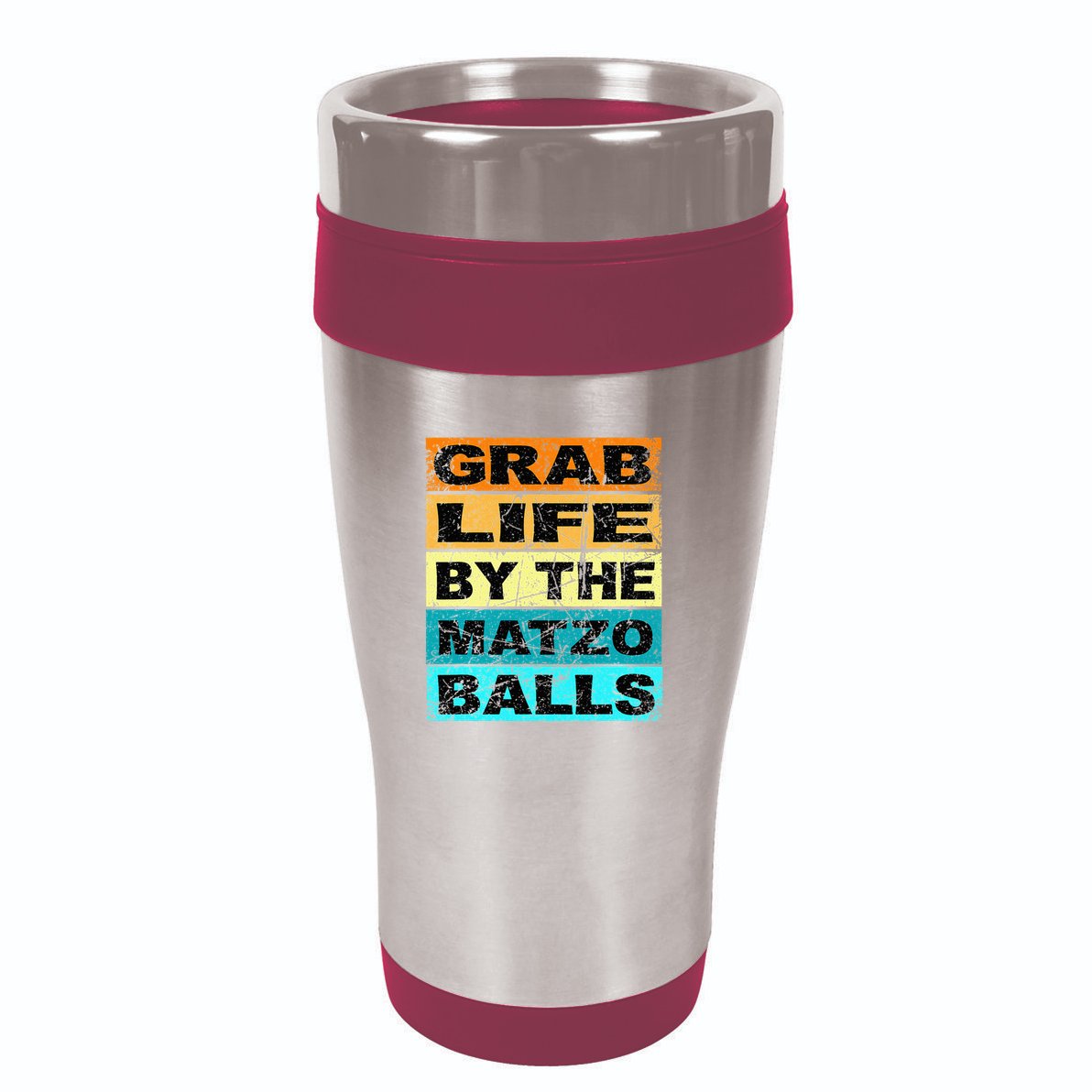 Grab Life By The Matzo Balls Kosher Passover 16oz Travel Tumbler