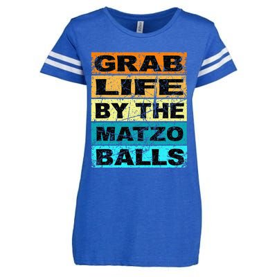 Grab Life By The Matzo Balls Kosher Passover Enza Ladies Jersey Football T-Shirt