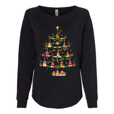 Guitar Lover Christmas Lighting Guitar Xmas Tree Meaningful Gift Womens California Wash Sweatshirt