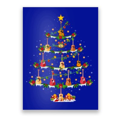 Guitar Lover Christmas Lighting Guitar Xmas Tree Meaningful Gift Poster