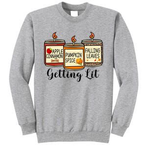 Getting Lit Candles Pumpkin Spice Fall Thanksgiving Matching Tall Sweatshirt