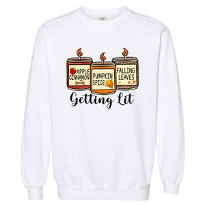 Getting Lit Candles Pumpkin Spice Fall Thanksgiving Matching Garment-Dyed Sweatshirt