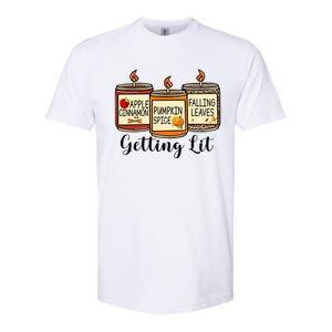 Getting Lit Candles Pumpkin Spice Fall Thanksgiving Matching Softstyle CVC T-Shirt