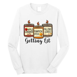 Getting Lit Candles Pumpkin Spice Fall Thanksgiving Matching Long Sleeve Shirt