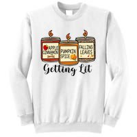 Getting Lit Candles Pumpkin Spice Fall Thanksgiving Matching Sweatshirt