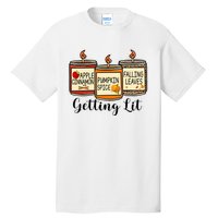 Getting Lit Candles Pumpkin Spice Fall Thanksgiving Matching Tall T-Shirt