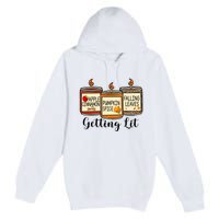 Getting Lit Candles Pumpkin Spice Fall Thanksgiving Matching Premium Pullover Hoodie