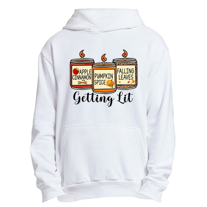 Getting Lit Candles Pumpkin Spice Fall Thanksgiving Matching Urban Pullover Hoodie