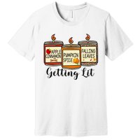 Getting Lit Candles Pumpkin Spice Fall Thanksgiving Matching Premium T-Shirt