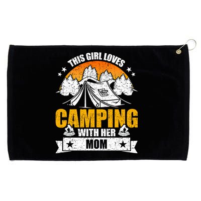 Girl Loves Camping With Her Mom Camper Gift Grommeted Golf Towel