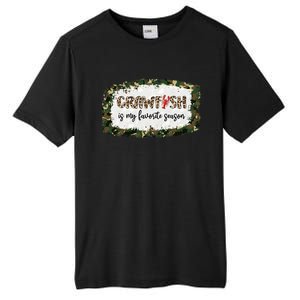 G0r Leopard Camo Crawfish Is My Favorite Season Cajun Lover Gift Tall Fusion ChromaSoft Performance T-Shirt