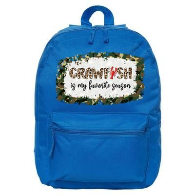 G0r Leopard Camo Crawfish Is My Favorite Season Cajun Lover Gift 16 in Basic Backpack