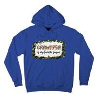 G0r Leopard Camo Crawfish Is My Favorite Season Cajun Lover Gift Tall Hoodie