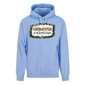 G0r Leopard Camo Crawfish Is My Favorite Season Cajun Lover Gift Unisex Surf Hoodie