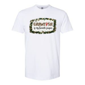 G0r Leopard Camo Crawfish Is My Favorite Season Cajun Lover Gift Softstyle CVC T-Shirt