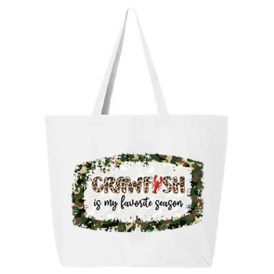 G0r Leopard Camo Crawfish Is My Favorite Season Cajun Lover Gift 25L Jumbo Tote