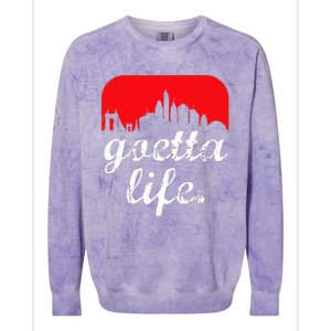 Goetta Life Cincinnati Skyline Funny Cincinnati Food Colorblast Crewneck Sweatshirt