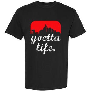 Goetta Life Cincinnati Skyline Funny Cincinnati Food Garment-Dyed Heavyweight T-Shirt