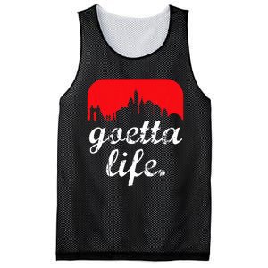 Goetta Life Cincinnati Skyline Funny Cincinnati Food Mesh Reversible Basketball Jersey Tank