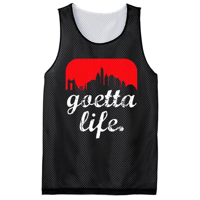 Goetta Life Cincinnati Skyline Funny Cincinnati Food Mesh Reversible Basketball Jersey Tank