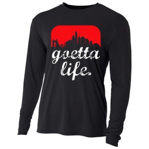 Goetta Life Cincinnati Skyline Funny Cincinnati Food Cooling Performance Long Sleeve Crew