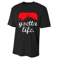 Goetta Life Cincinnati Skyline Funny Cincinnati Food Performance Sprint T-Shirt