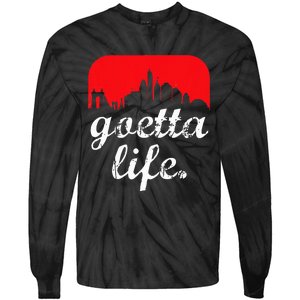 Goetta Life Cincinnati Skyline Funny Cincinnati Food Tie-Dye Long Sleeve Shirt