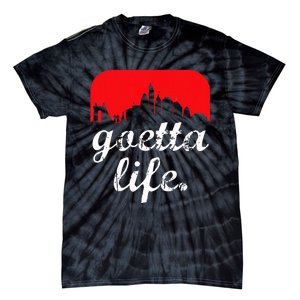 Goetta Life Cincinnati Skyline Funny Cincinnati Food Tie-Dye T-Shirt