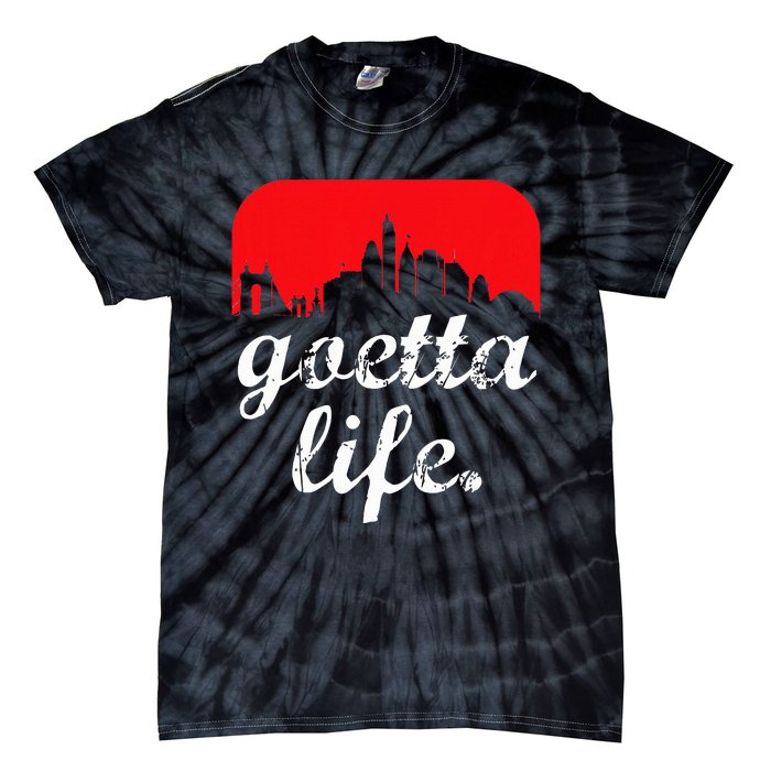 Goetta Life Cincinnati Skyline Funny Cincinnati Food Tie-Dye T-Shirt