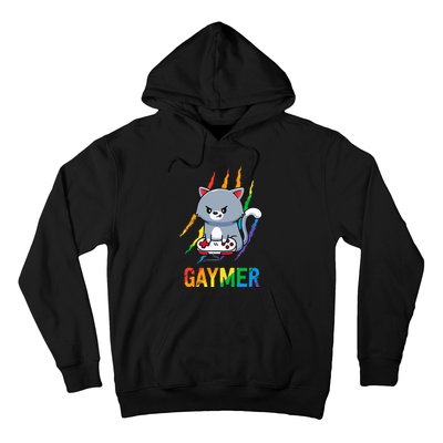 Gaymer LGBT Cat Pride Rainbow Video Game Lovers Gift Hoodie