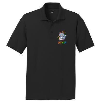 Gaymer LGBT Cat Pride Rainbow Video Game Lovers Gift PosiCharge RacerMesh Polo