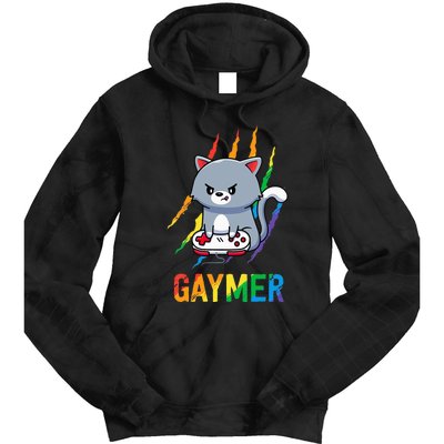 Gaymer LGBT Cat Pride Rainbow Video Game Lovers Gift Tie Dye Hoodie