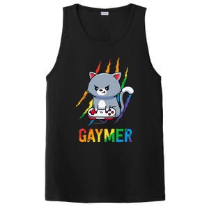 Gaymer Lgbt Cat Pride Rainbow Video Game Lovers Gift PosiCharge Competitor Tank