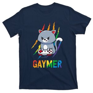 Gaymer Lgbt Cat Pride Rainbow Video Game Lovers Gift T-Shirt