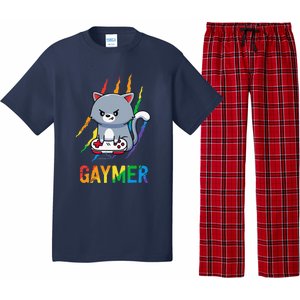 Gaymer Lgbt Cat Pride Rainbow Video Game Lovers Gift Pajama Set